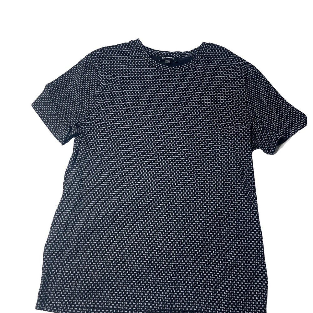 Express Chic Black and White Polka Dot Tee